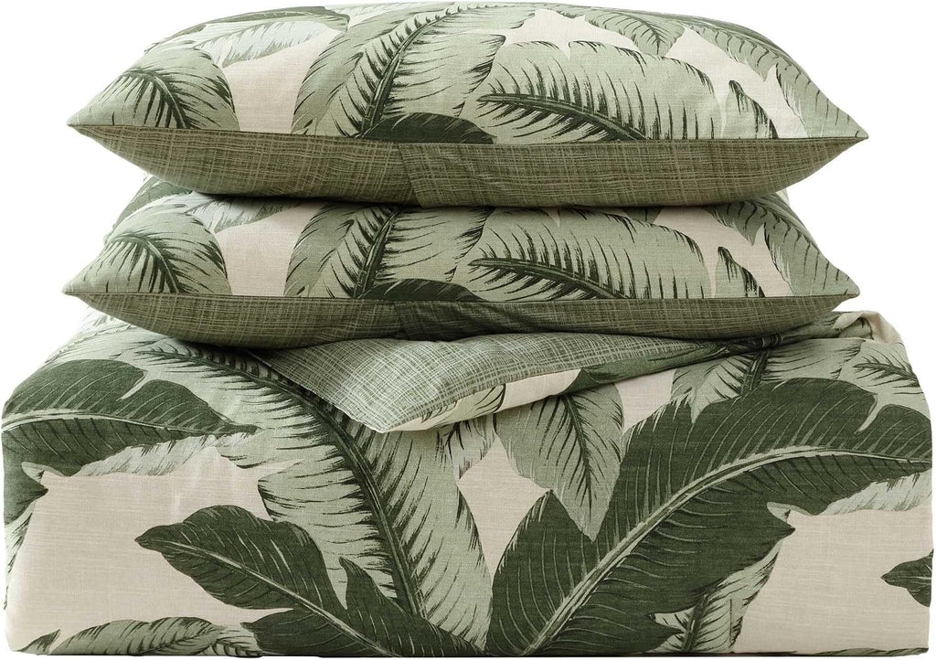 Tommy Bahama - King Comforter Set, Super Soft Cotton Bedding with Matching Sham(s), Super Soft, Oeko-Tex Certified (Vintage Palms Green, King)