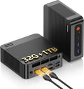 N4 Dual Nic Mini PC, Ryzen 9 6900HX, 32GB LPDDR5X 1TB PCIe 4.0 SSD, Radeon 680M GPU, Mini Computer, WiFi-6E(AX210) & BT-5.2, 4K Triple Display, Office/Home/Gaming