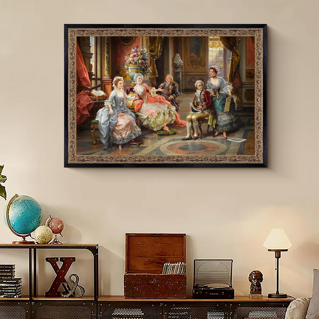 Black and Gold 24'x36' Picture Frame: Wooden Frames for 2ft by 3ft Pictures Artwork Vertical/Horizontal Display, Wall Hanging 36x24 Frame with Glass and Back