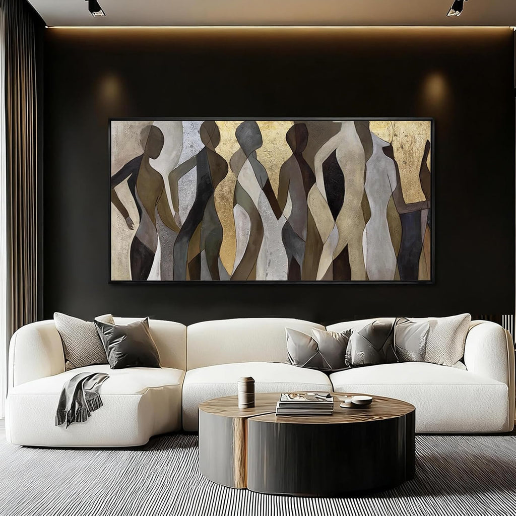 Abstract Canvas Wall Art Textured Print Pictures Contemporary Wall Decor 29'x58' Large Artwork for Living Room Kitchen Art