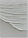 NANKAI Hand Painted Modern Abstract Painting 3D Textured Canvas Wall Art Minimalism Ocean Wave Oil Painting Living Room Bedroom Wall Decoration 28x40 Inches