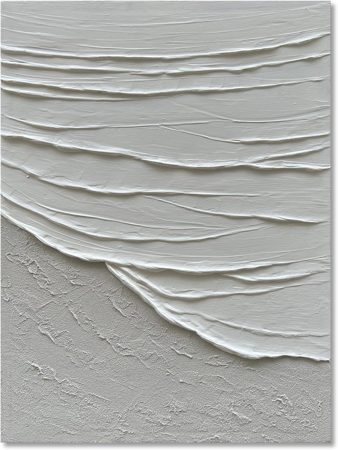 NANKAI Hand Painted Modern Abstract Painting 3D Textured Canvas Wall Art Minimalism Ocean Wave Oil Painting Living Room Bedroom Wall Decoration 28x40 Inches