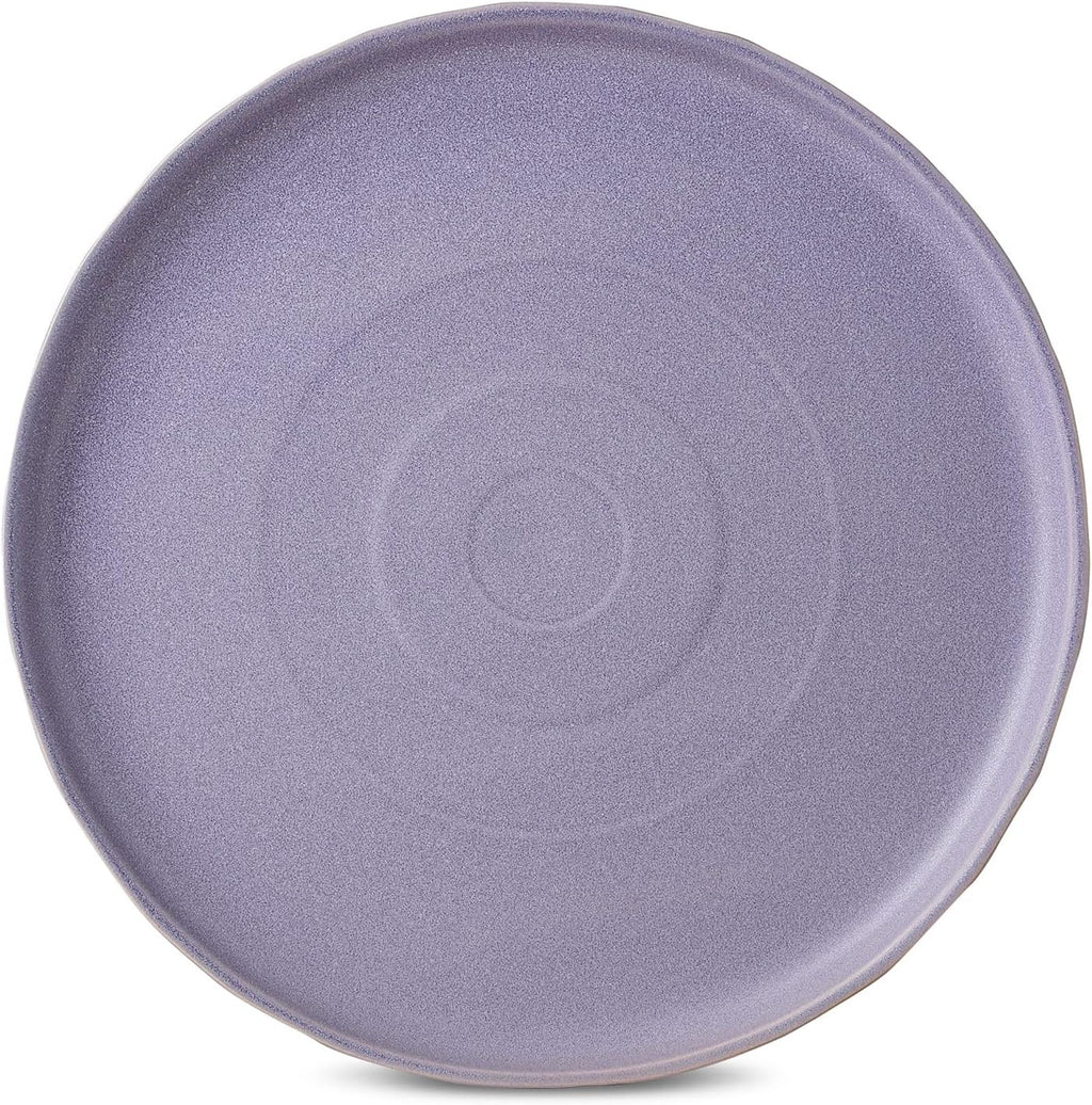Stone by Mercer Project SHOSAI 16-Piece Stoneware Dinnerware Set, Plates and Bowls Set, Modern Dishware set fo 4, Lavender