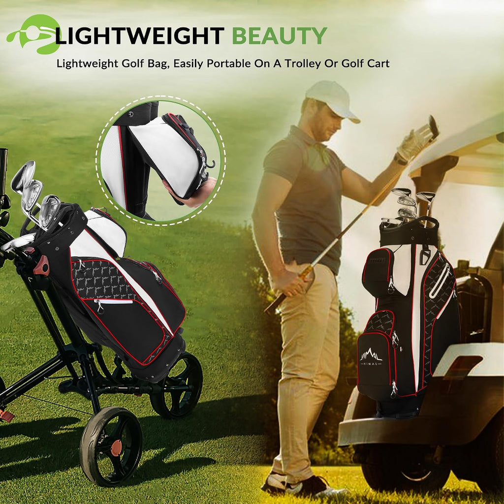 uniHimal 14 Way Golf Cart Bag Featuring Full-Length Divider Top and Multiple Pockets, Golf Bag for Men with Handles and Rain Cover