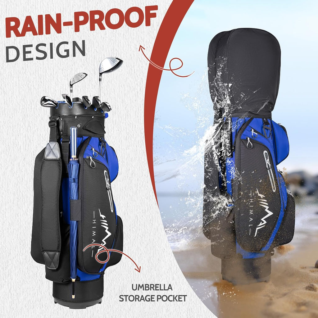 uniHimal14-Way Golf Cart Bag Pro with Full Length Divider Top, Golf Bag for Men with Handles and Rain Cover