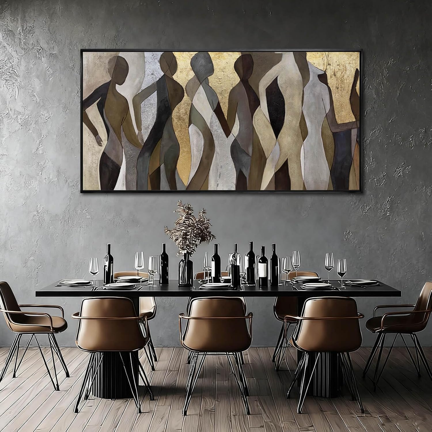Abstract Canvas Wall Art Textured Print Pictures Contemporary Wall Decor 29'x58' Large Artwork for Living Room Kitchen Art
