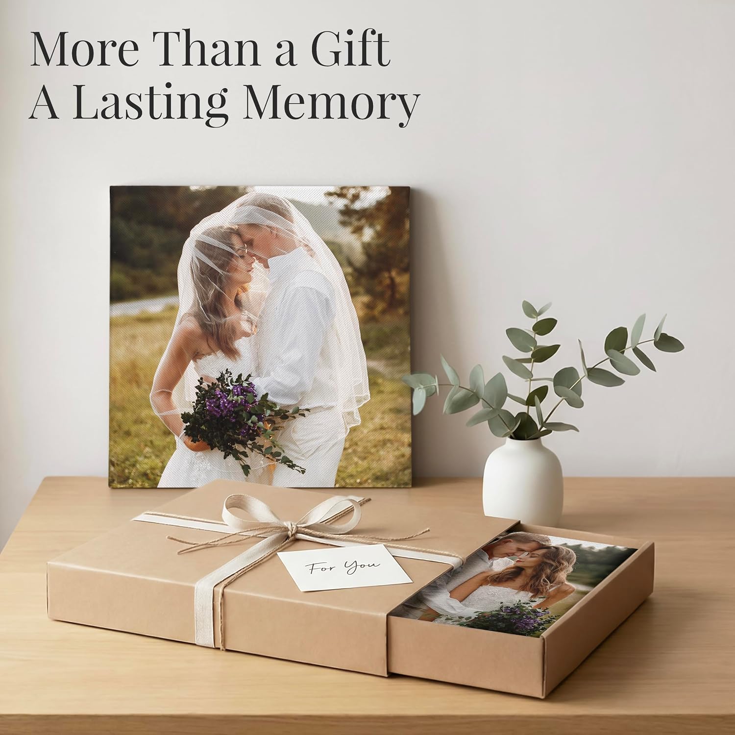 Smile Art Design Custom Canvas Print – Personalized Photo Wall Art, Made to Order in USA, Premium Canvas, Gallery Wrapped