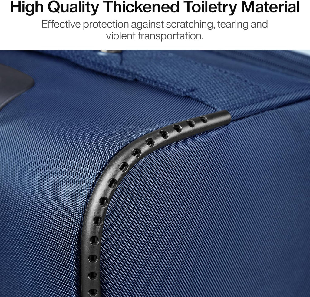 Hanke Luggage Sets 2 Piece Softside Expandable Luggage With Spinner Wheels TSA Lock,Travel Luggage Rolling Suitcase Checked Luggage Blue(20/28)