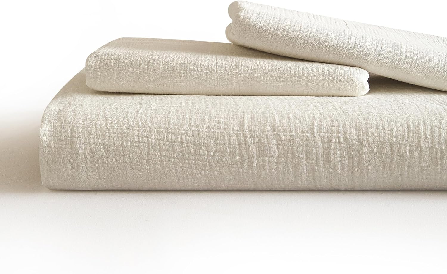 SE SOFTEXLY Muslin Duvet Cover Oversized King Size, 100% Washed Cotton Duvet Cover Set, Ultra Soft Comforter Cover Linen Like, 3 Pieces Gauze Duvet Cover with 2 Pillowcases, 98'x120', White