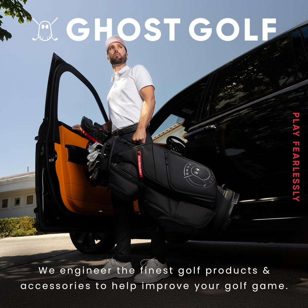 Ghost Golf AWOL Golf Travel Bag for Airlines with Wheels - Soft Padded Golf Club Travel Cover Fits All Stand & Cart Bags - Lockable Zippers, Water Resistant & Long-Lasting Heavy Duty Material