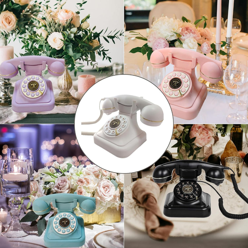 Audio Guest Book Wedding Phone: Record Customized Audio Messages with Voicemail, Vintage Phone Message Book, Wedding Guest Book for Wedding, Party, Confession (White)