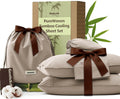 Bedsure Bamboo Viscose Cooling Sheets, Rayon Cotton Serene Blend, PureWoven, Breathable & Buttery Soft King Size Sheets Set, Deep Pocket Up to 18', Hotel Luxury Bedding for Hot Sleepers, Simply Taupe