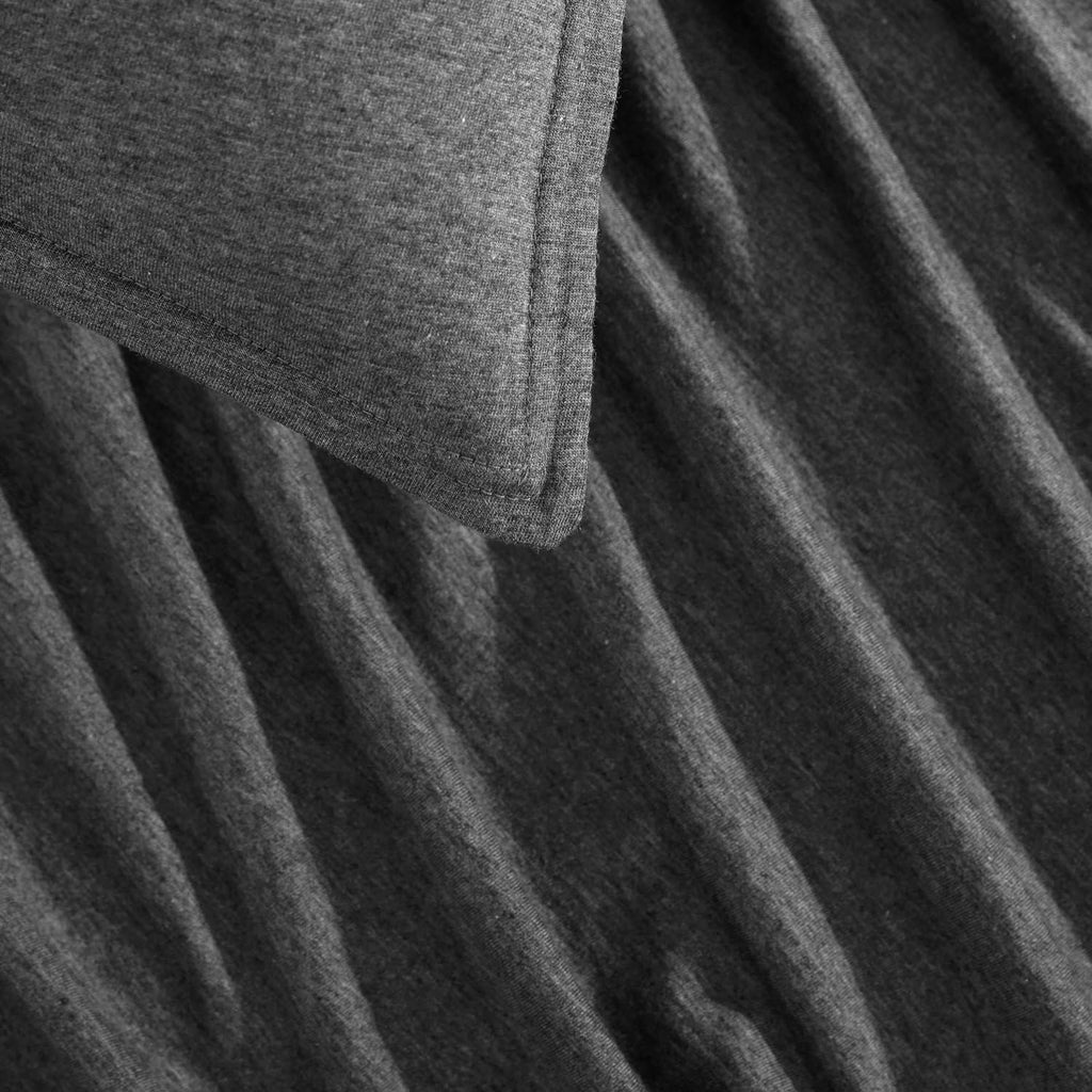 Calvin Klein - King Comforter Set, Naturally Soft Cotton Cotton Melange Jersey Bedding with Matching Pillowcases, 3 Piece Bed Set (Modern Cotton Melange Gunmetal Grey)