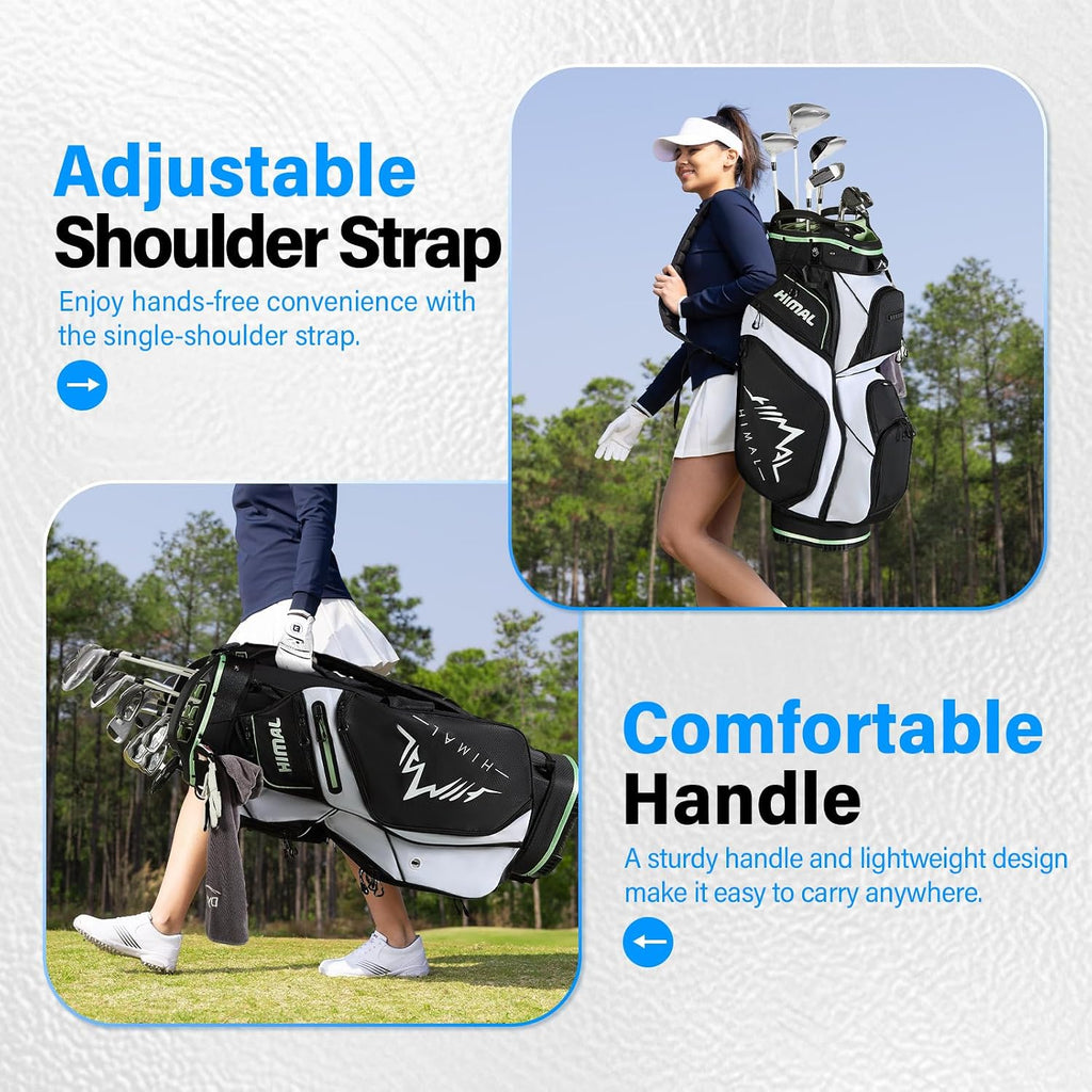 uniHimal 14-Way Golf Cart Bag, Full Length Premium Golf Bag for Men with Cooler Pocket, Handles and Rain Cover