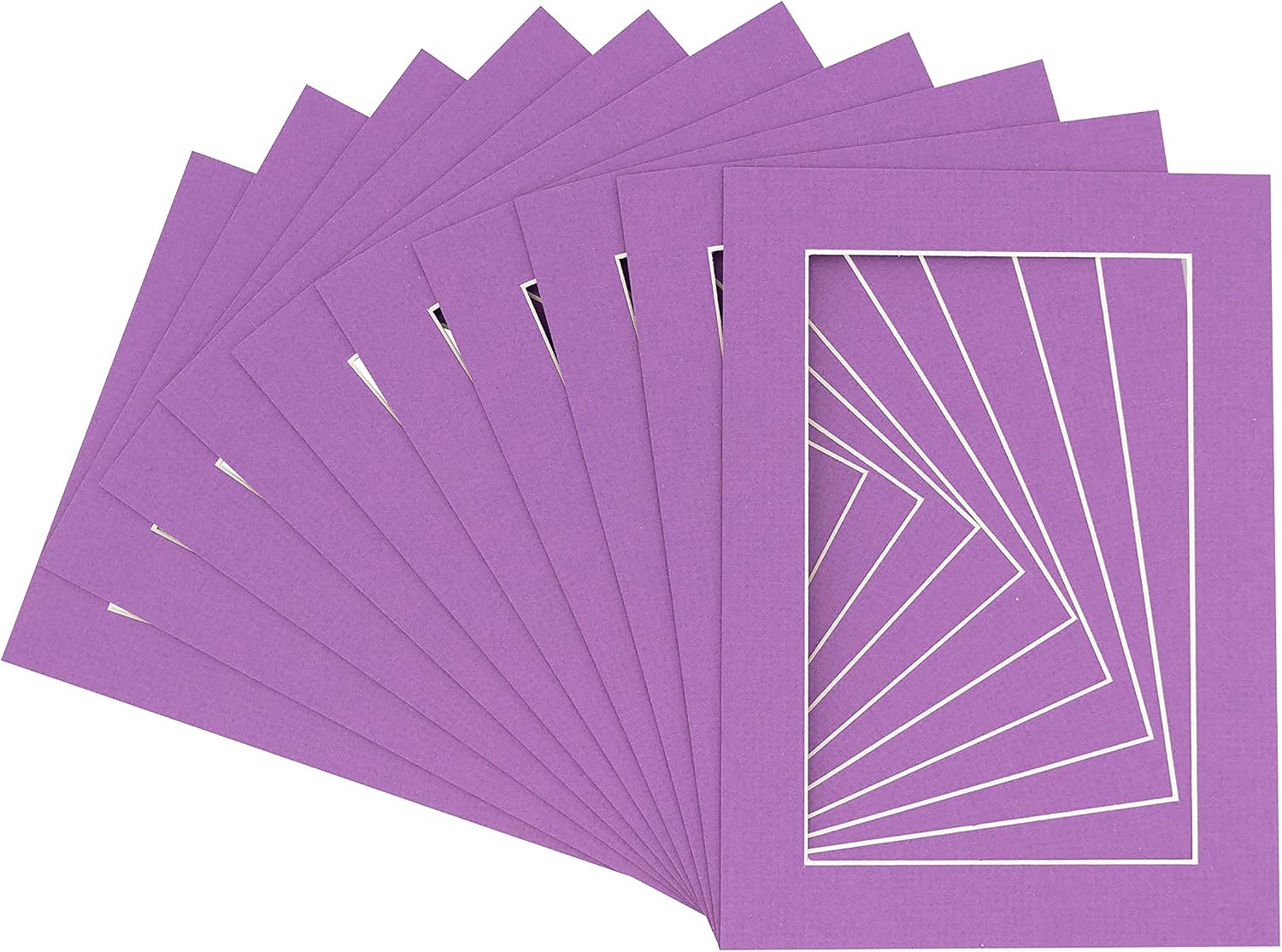 11x14 Mat for 12x18 Frame - Precut Mat Board Acid-Free Show Kit with Backing Board, and Clear Bags Dark Purple 11x14 Photo Matte Made to Fit a 12x18 Picture Frame Matboard for Framing, Pack of 10 Mats