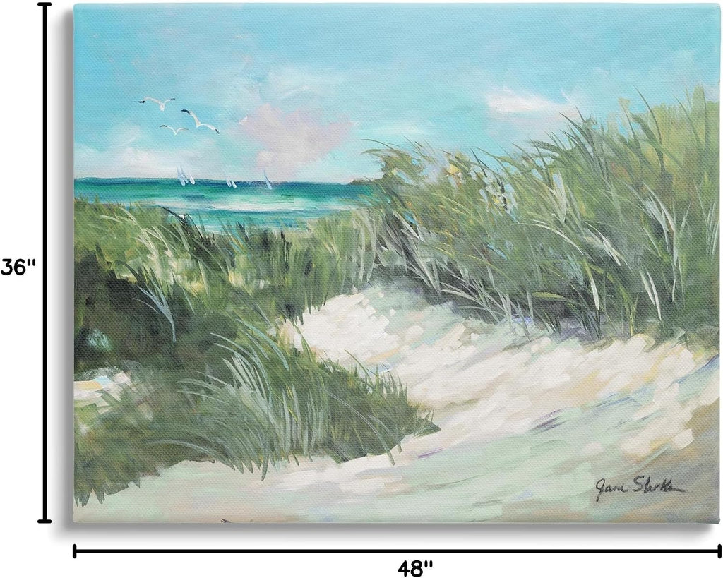 Stupell Industries Beach Grass Painting Canvas Wall Art Design by Jane Slivka