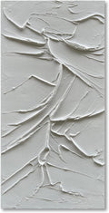 NANKAI Art Hand Painted White Canvas Wall Art 60x30 inch Large Abstract Modern Oil Painting Contemporary Textured Wall Art Minimalist Art Home Decor