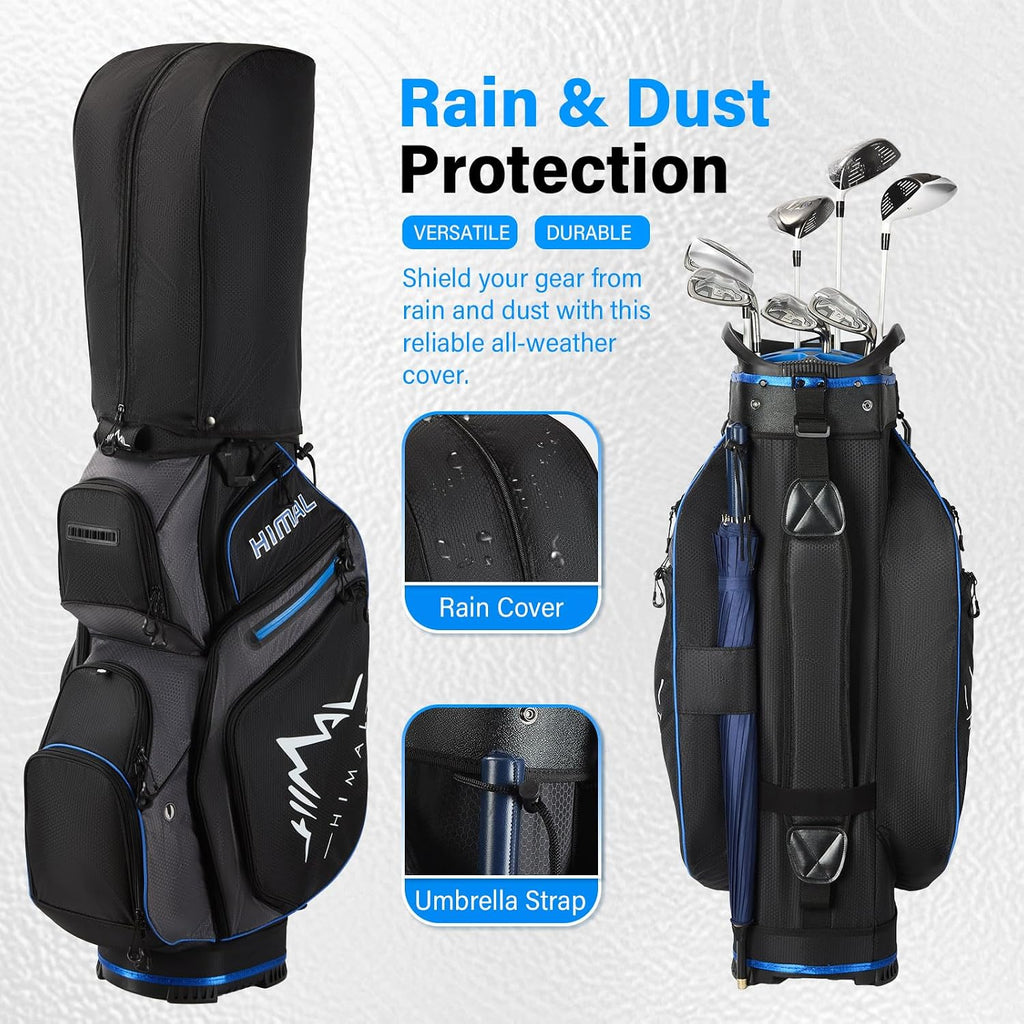 uniHimal 14-Way Golf Cart Bag, Full Length Premium Golf Bag for Men with Cooler Pocket, Handles and Rain Cover