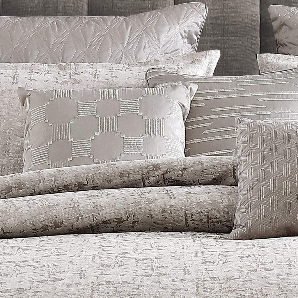 Riverbrook Home 100% Polyester Comforter Set, Queen, Genoa - Gray, 9 Piece Set
