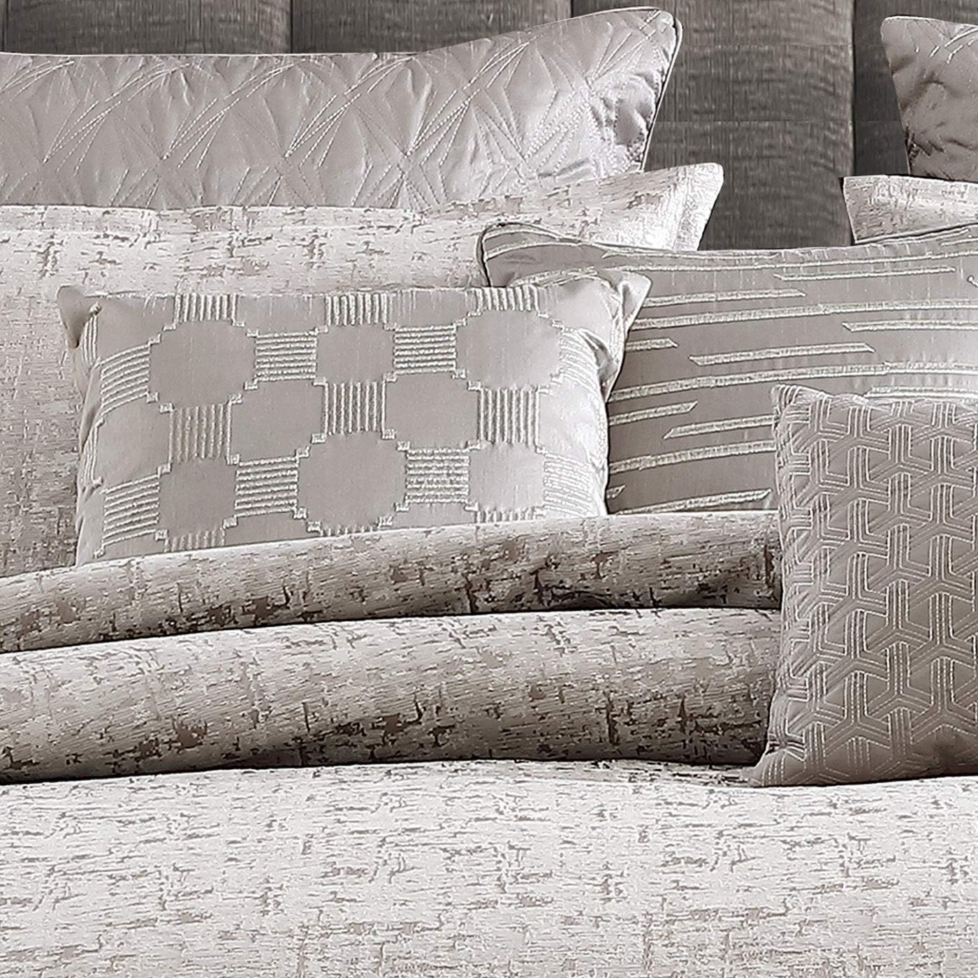 Riverbrook Home 100% Polyester Comforter Set, Queen, Genoa - Gray, 9 Piece Set