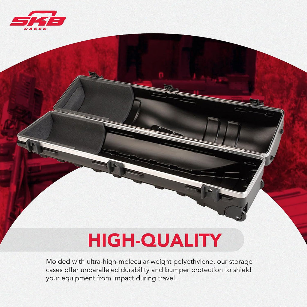 SKB Cases 2SKB-4814W ATA Deluxe Hard Plastic Golf Bag Travel Storage Case with Wheels for Cart Bags, Carry Bags, and 48 Inch Long Drivers (2 Pack)
