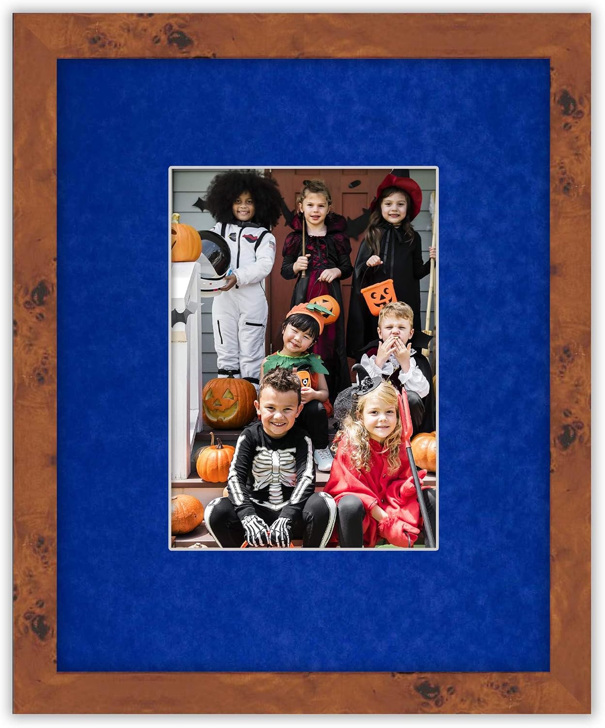 Poster Palooza Pack of 25 Acid Free 11x14 Mats Bevel Cut for 8.5x11 Photos - Royal Blue Suede Precut Matboards For Pictures, Photos, Framing - 4-ply Thickness
