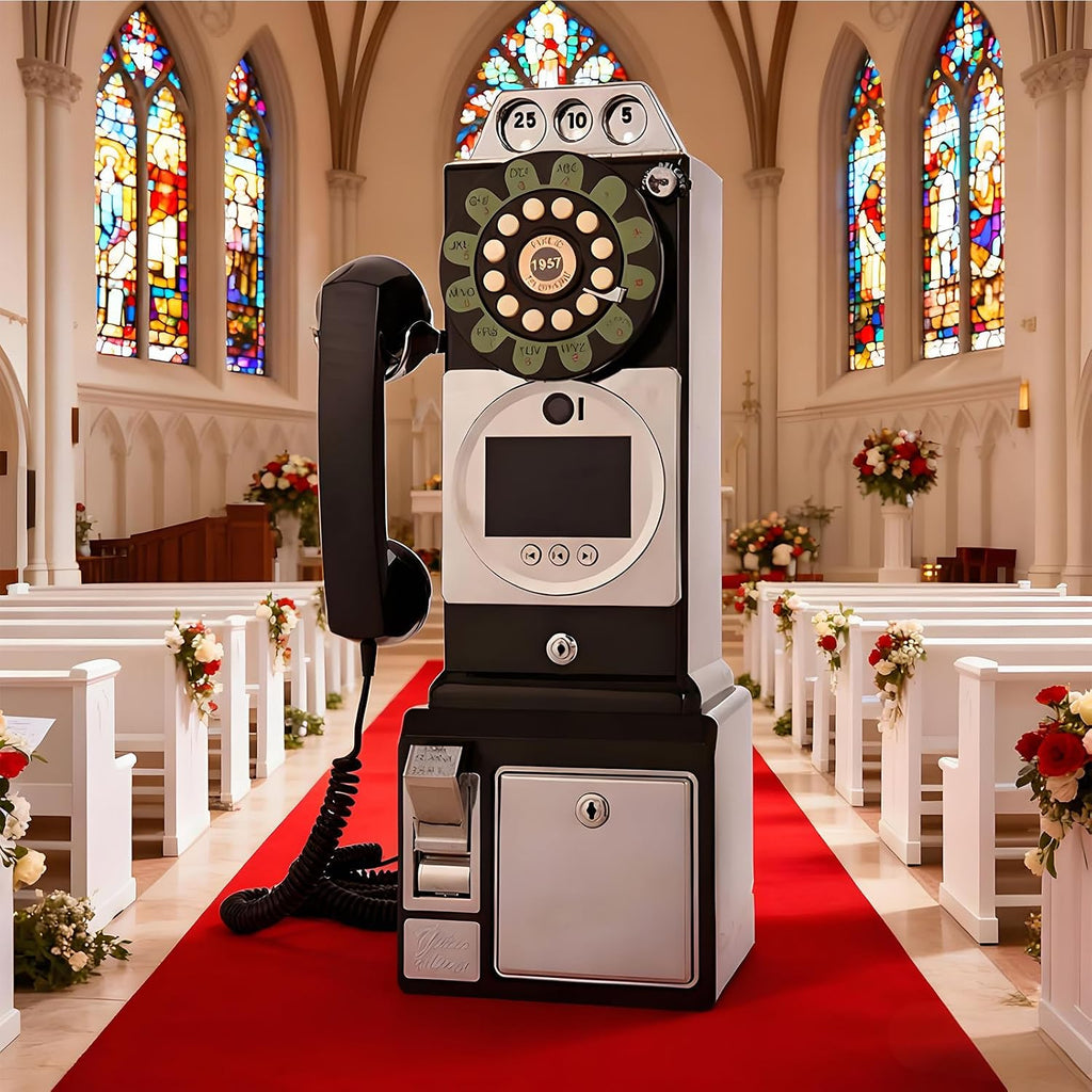 Customized Video Audio Guest Book for Weddings,Birthdays Graduations,Wedding Video Audio Guestbook,Usable for 6-7 Hours,Unique Phone Recording Alternative Black