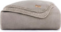 UGG Whitecap Twin Blanket, Soft Cozy Fleece Blanket for Bed, Luxury Fluffy Oversized Throw for Couch, Twin XL Bedding, Home Essentials, 66' x 90', Seal Grey