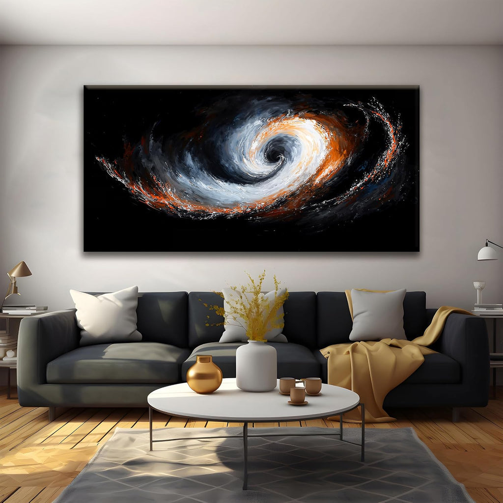 QSQ Large Abstract Wall Art For Living Room Canvas Art Wall Decor Print Abstract Black White Wall Art Painting Prints Picture For Bedroom Office Home Decor 29 × 58 In