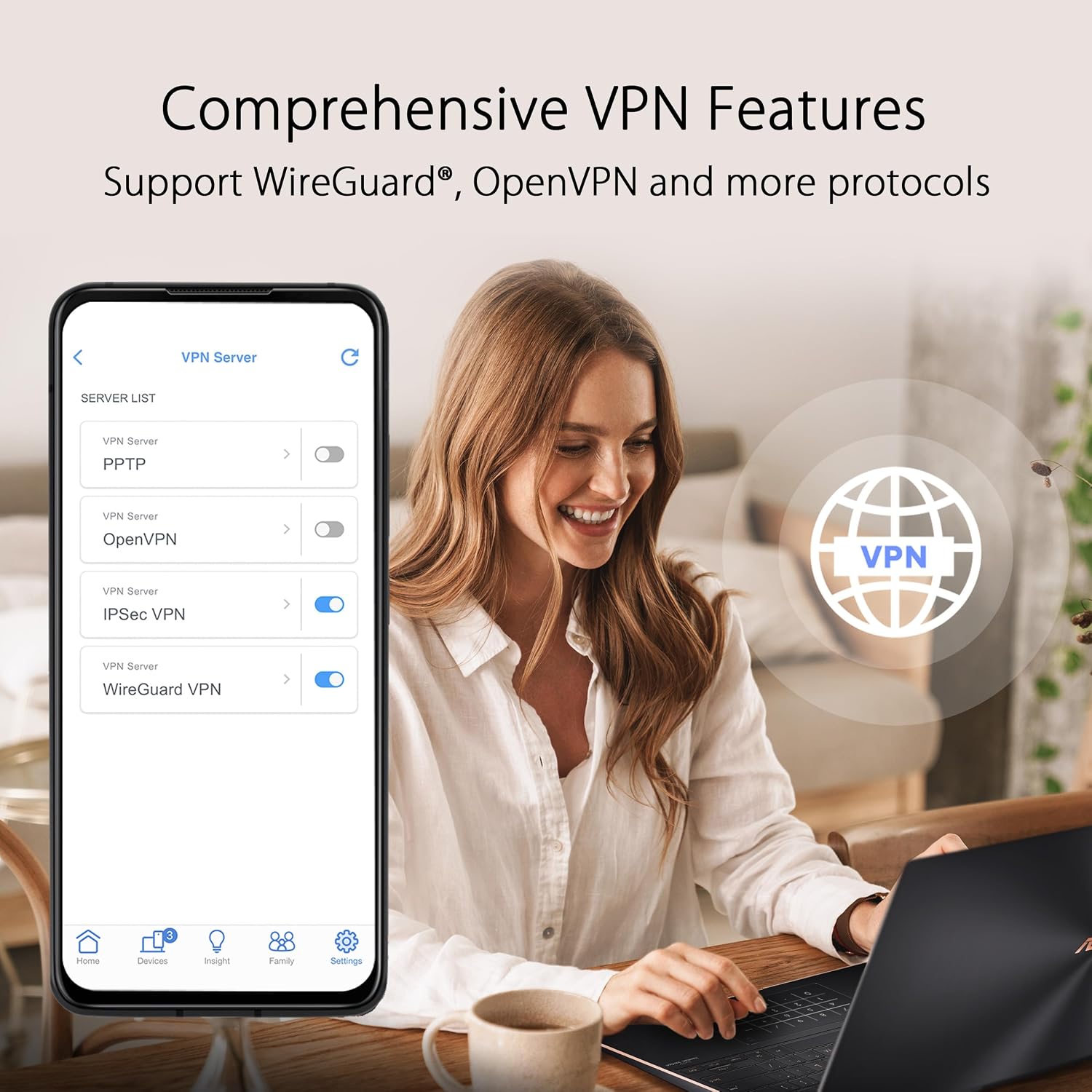 ASUS ZenWiFi Pro ET12 AXE11000 Tri-Band WiFi 6E Mesh System (2 Pack), Coverage up to 6000 sq ft, Subscription-Free Network Security, Advanced Parental Controls, Instant Guard, VPN, Dual 2.5G Ports