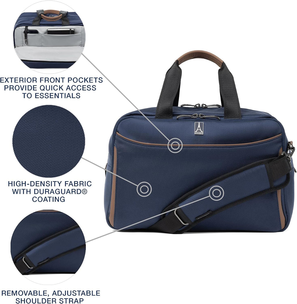 Travelpro Crew Classic Lightweight Softside Luggage, Underseat Travel Tote Bag, Men and Women, Patriot Blue