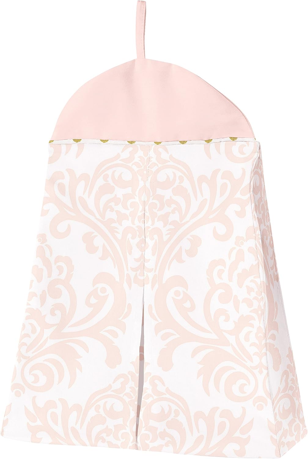 Sweet Jojo Designs Blush Pink White Damask and Gold Polka Dot Amelia Girl Baby Bedding 4 Piece Crib Set