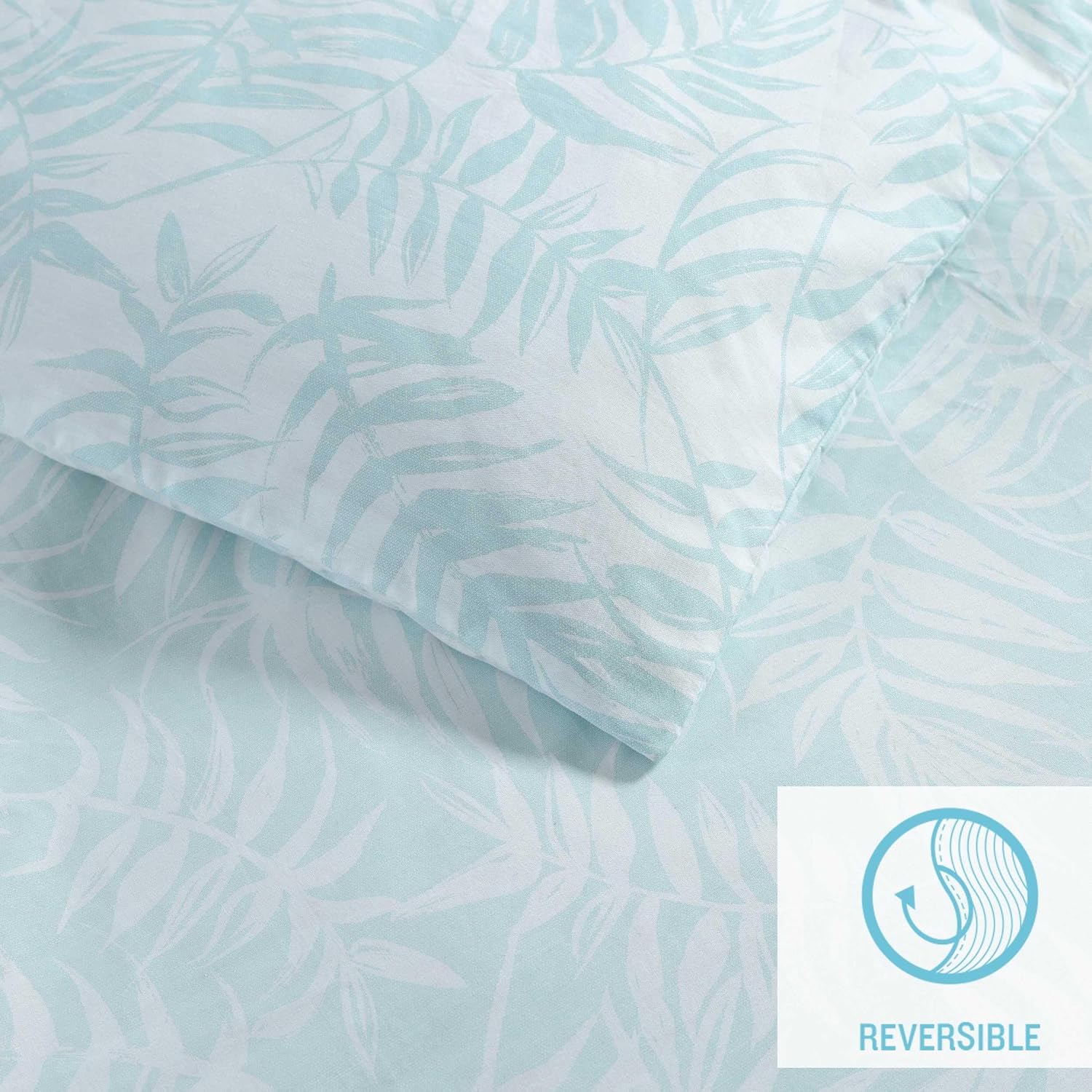Tommy Bahama - Queen Comforter Set, Breathable Bedding with Matching Shams, Luxuriously Soft Bedding Set, Oeko-Tex Certified (Art of Palms Blue, Queen)