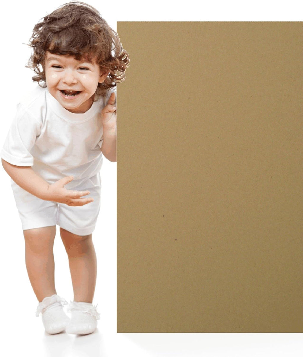 100 Brown Kraft Fiber 80# Cover Paper Sheets - 12' X 18' (12X18 Inches) Large|Poster Size - Rich Earthy Color with Natural Fibers - 80lb/Pound Cardstock - Smooth Finish