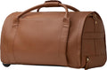 Wool & Oak - NOVA Large Duffle Bag with Wheels - Carry On Garment Duffle Bags for Travel, Overnight, Hospital - Travel Bags for Women & Men with Shoe Compartment & Tech Pocket (Leather, Sand)