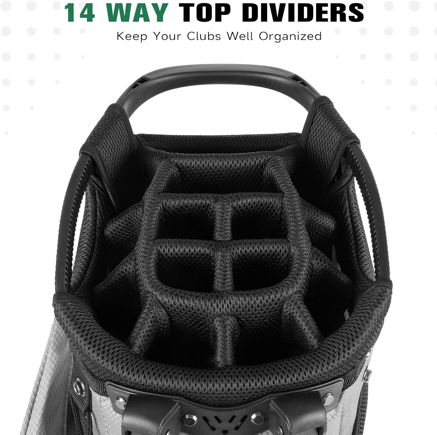 Findway 14 Way Golf Stand Bag, Lightweight Golf Bag with Stand for Men Women, Golf Club Carry Bag with Dual Strap, Rain Cover, Multiple Pockets, Golf Ball Holder