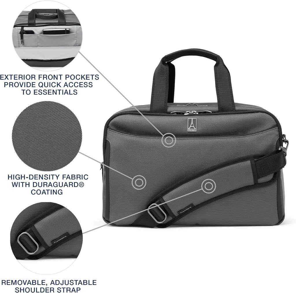 Travelpro Crew Classic Lightweight Softside Luggage, Underseat Travel Tote Bag, Men and Women, Titanium Grey