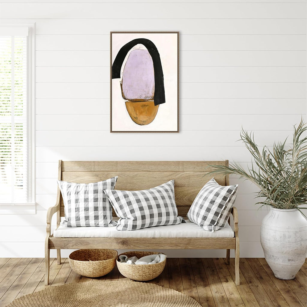 Amanti Art Framed Canvas Wall Art 33x23 Post Modern by Design Fabrikken, Framed Wall Art Canvas, Abstract Artwork, Traditional Decor, Large Poster Painting for Living Room, Bedroom, Bathroom, Kitchen