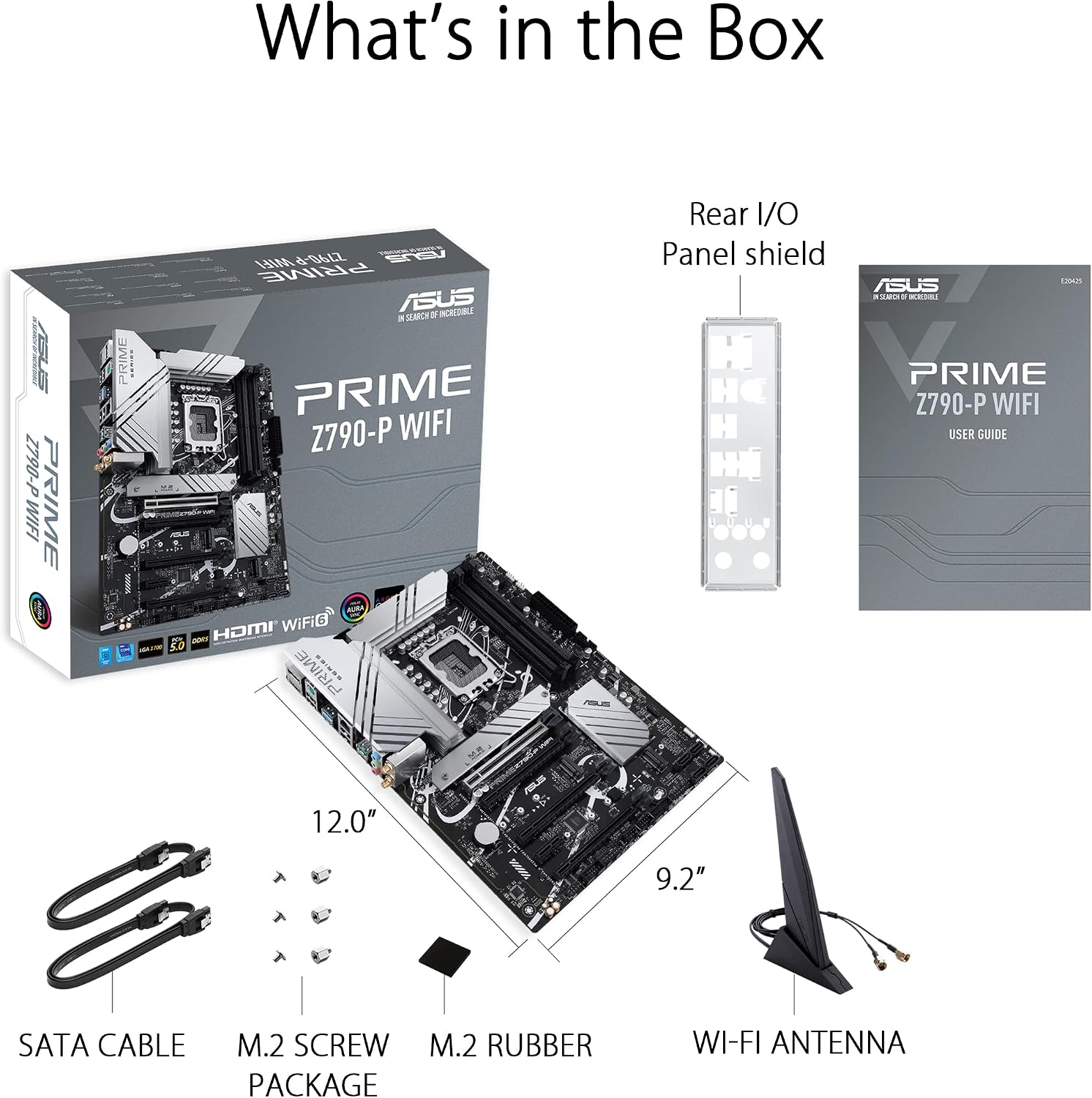 Asus Prime PRIME Z790-P WIFI Gaming Desktop Motherboard - Intel Z790 Chipset - Socket LGA-1700 - ATX - Core, Pentium Gold, Celeron Processor Supported - 128 GB DDR5 SDRAM Maximum RAM - DDR5-7200/PC5-5
