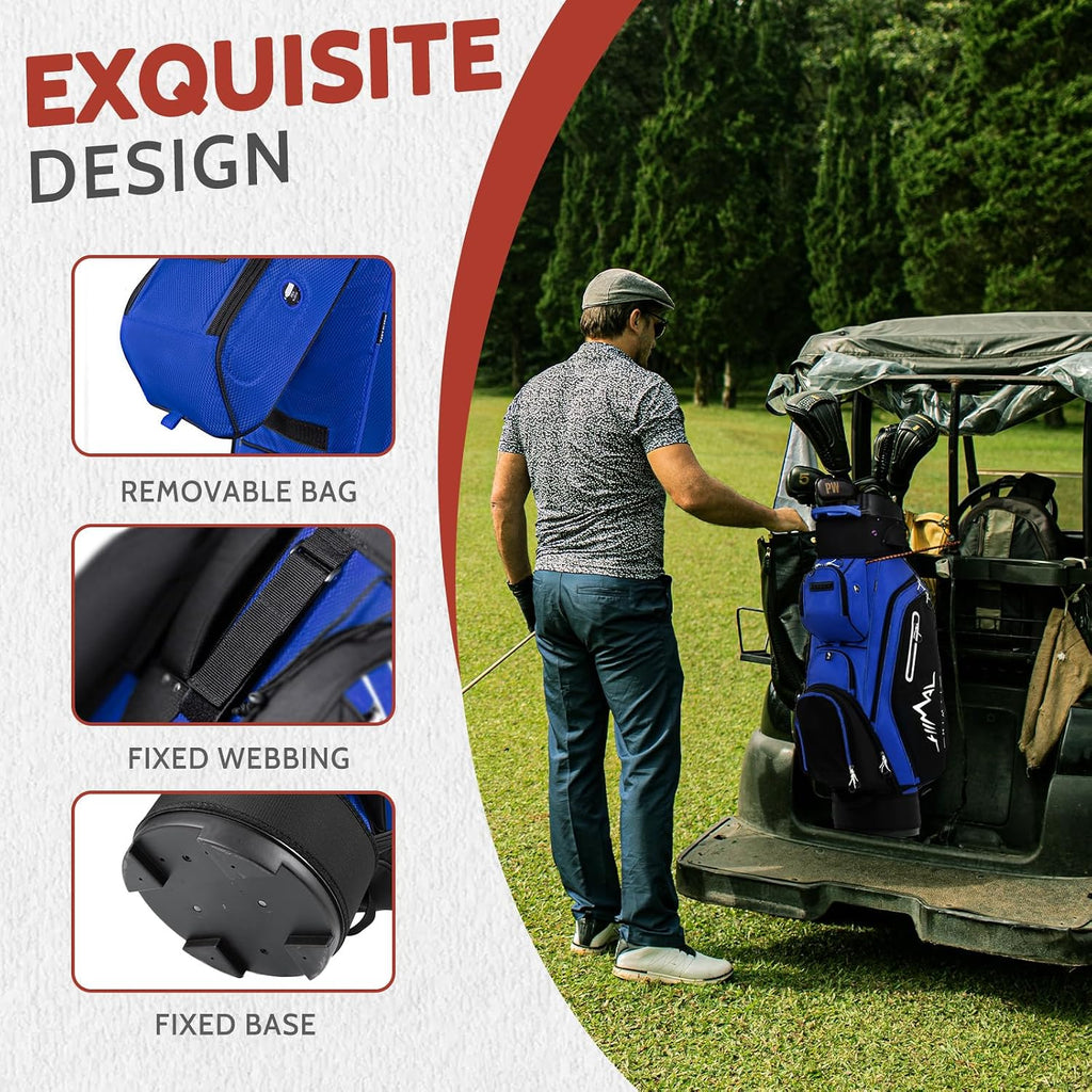 uniHimal14-Way Golf Cart Bag Pro with Full Length Divider Top, Golf Bag for Men with Handles and Rain Cover