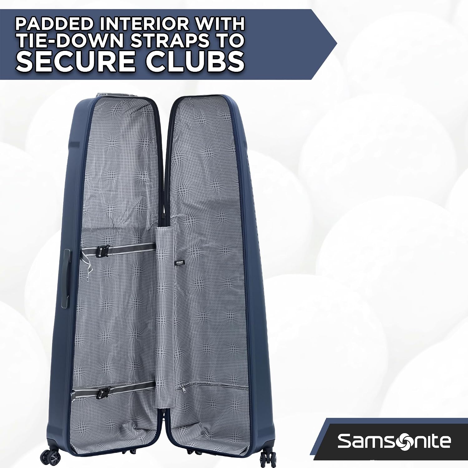 Samsonite Tour Premier Golf Hard Case Golf Travel Bag, Lightweight & Durable ABS Shell, 360 Degree Multi-Directional 'Shark Wheels'