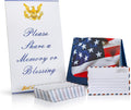 American Made Memory Cards for Military Funerals- Patriotic Note Card Set for Sharing Memories at Celebration of Life & Memorial Services (100 pack)