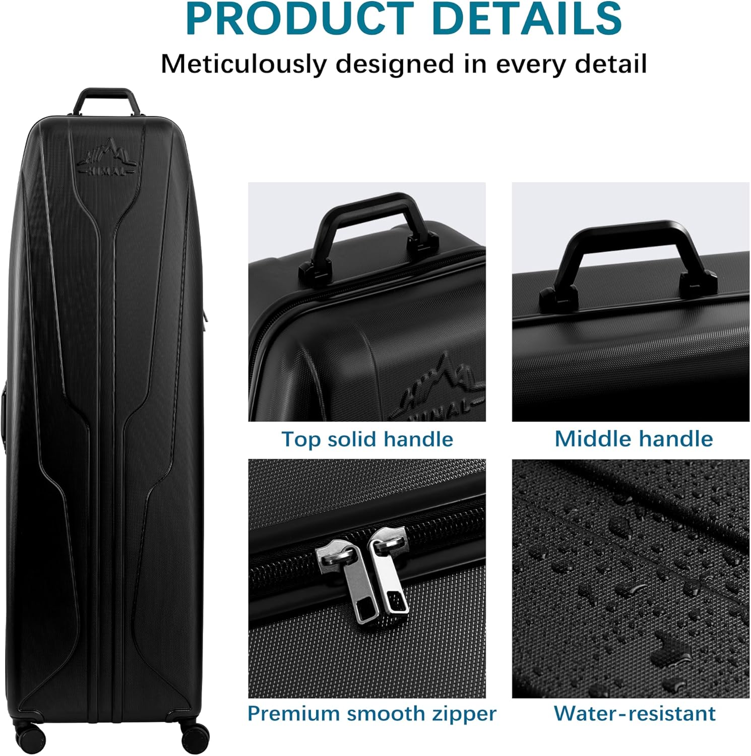 uniHimal Hard Case Golf Travel Bag, Golf Travel Case - Ultimate Protection, Waterproof & Durable, Specially Designed for Golf Clubs