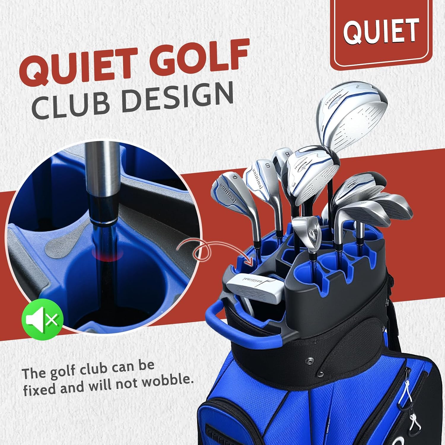 uniHimal14-Way Golf Cart Bag Pro with Full Length Divider Top, Golf Bag for Men with Handles and Rain Cover