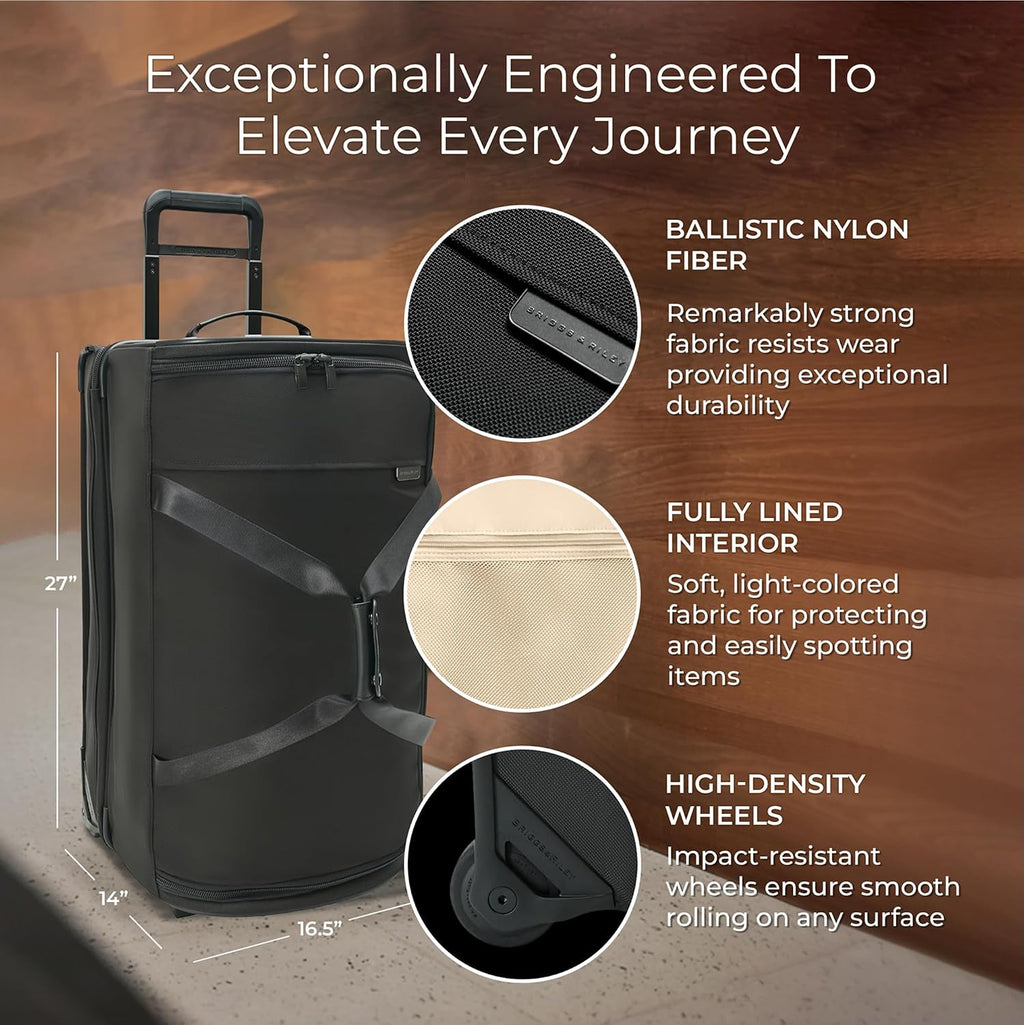 Briggs & Riley Travel Duffel Bag - Weekender & Overnight Luggage for Women & Men, Softside Bag