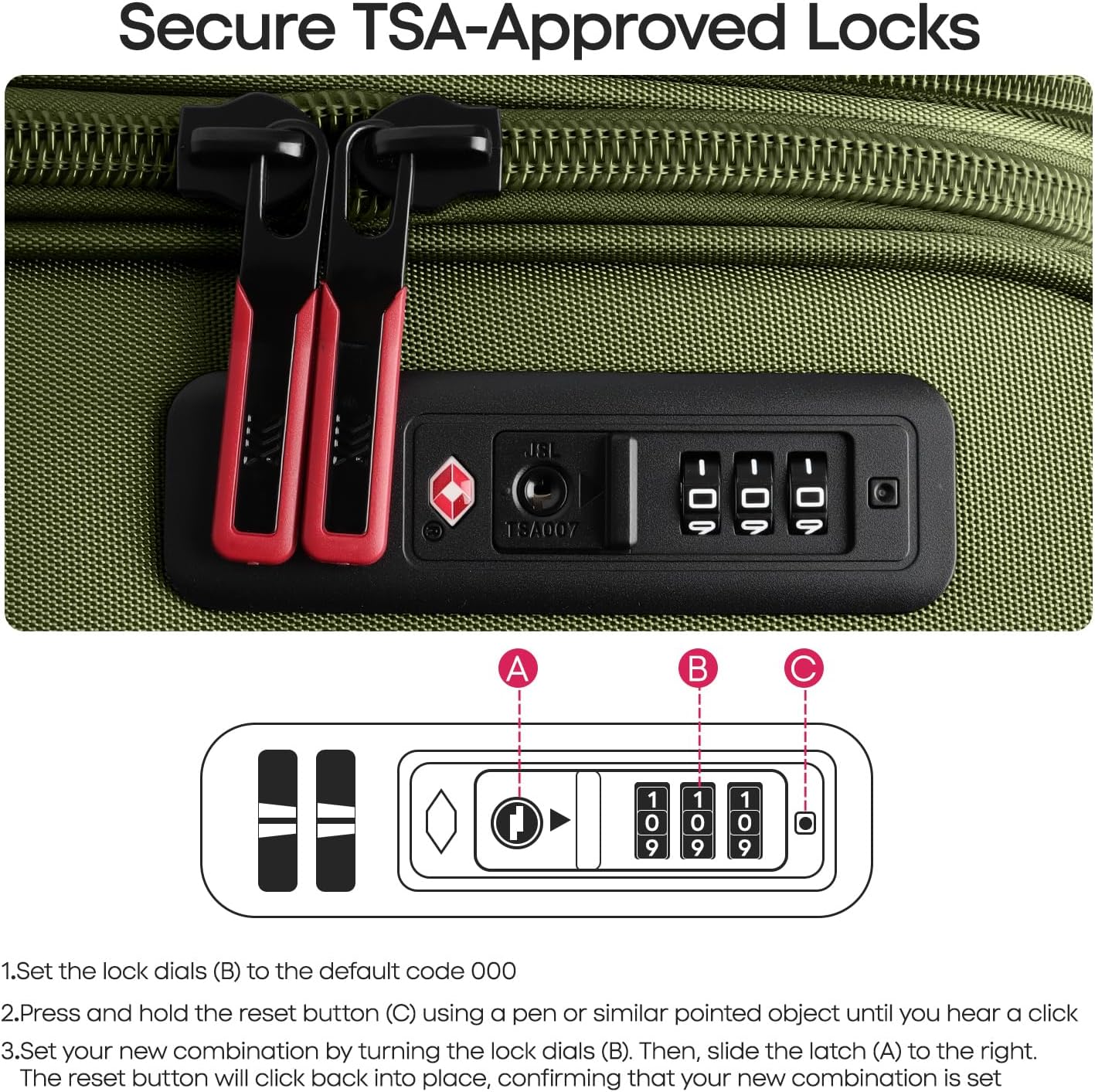 2PCS Set（22in/32in）Softside Luggage Sets w/ Spinner Wheels,Expandable 20% Luggage w/TSA LOCK,Upright Spinner Softshell,Lightweight Durable Rolling Travel Luggage Set for Men/Women（Green,22in/32in）