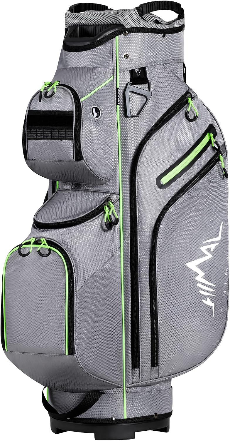 uniHimal Golf Cart Bag, 15 Way Organizer Divider Top with Handles and Rain Cover