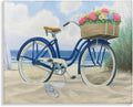 Stupell Industries 'Beach Bike with Flower Basket', Canvas Art, 48 x 36 Inches, Easy to Hang and Sturdy, Made in USA, by James Wiens