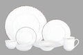 56pc Dinnerware Set, Plate and Bowl Set, Stoneware Dishes Set for 8, Microwave and Dishwahser Safe, Scratch Resistant, French Countryside Speckled Antique White