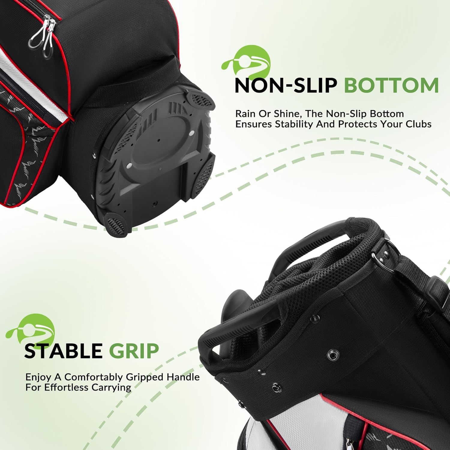 uniHimal 14 Way Golf Cart Bag Featuring Full-Length Divider Top and Multiple Pockets, Golf Bag for Men with Handles and Rain Cover